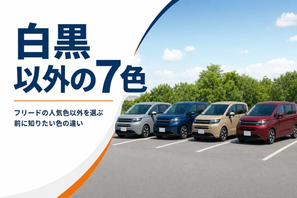 フリードの白黒以外のボディカラーを比べる記事のアイキャッチ