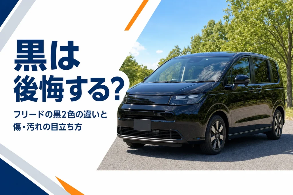 フリードの黒の傷や汚れの目立ち方を解説する記事のアイキャッチ