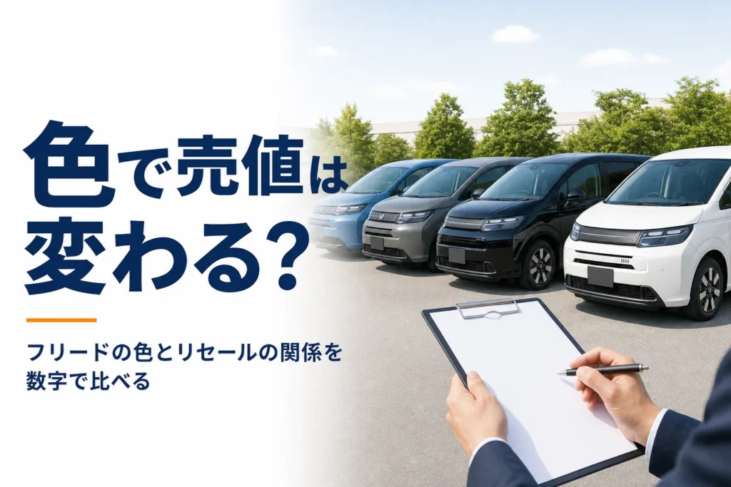 フリードの色とリセールの関係を解説する記事のアイキャッチ