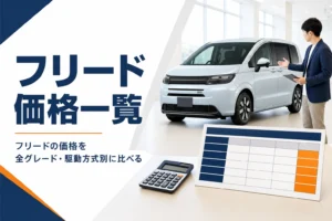 フリードの新車価格を全グレードで比べるアイキャッチ