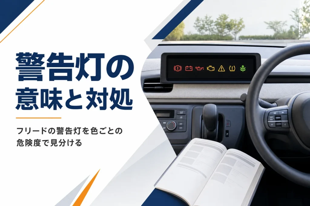 フリードの警告灯の意味と対処を色で見分けるアイキャッチ