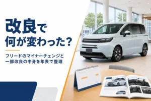 フリードのマイナーチェンジと一部改良の中身を解説する記事のアイキャッチ