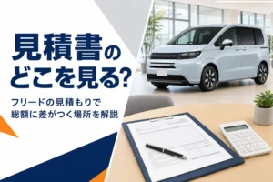 フリードの見積もりの見方を解説する記事のアイキャッチ